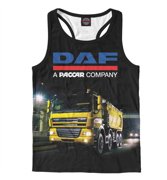 Мужская майка-борцовка с изображением DAF цвета Белый