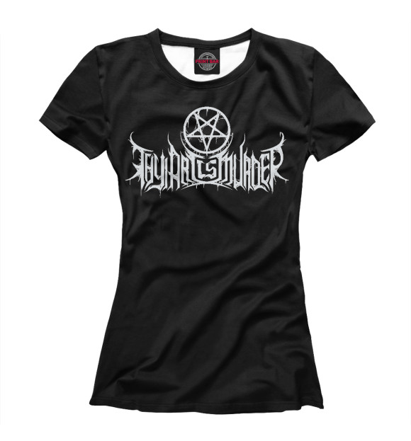 Футболка для девочек с изображением Thy Art Is Murder цвета Белый