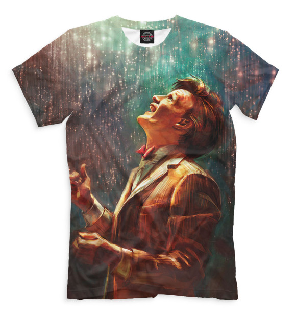 Мужская футболка с изображением Доктор Кто цвета Молочно-белый