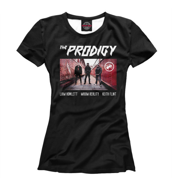 Женская футболка с изображением The Prodigy Band цвета Белый