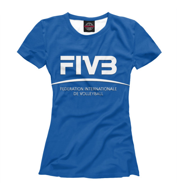 Женская футболка с изображением FIVB цвета Белый
