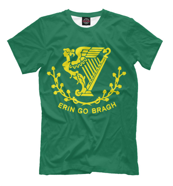 Мужская футболка с изображением Да здравствует Ирландия! цвета Молочно-белый