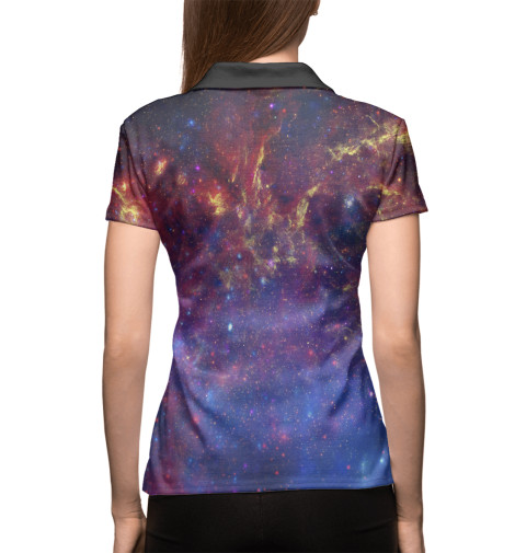 

Поло Print Bar, Белый, Космос