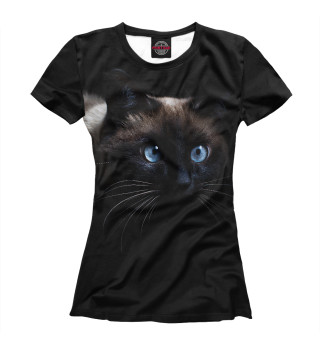 Женская футболка Сиамский кот