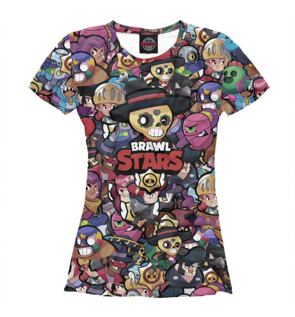 Женская футболка с изображением Brawl Stars: Poko цвета Белый