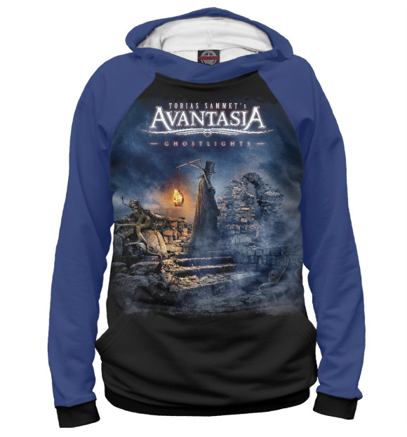 Мужское худи с изображением Avantasia цвета Белый