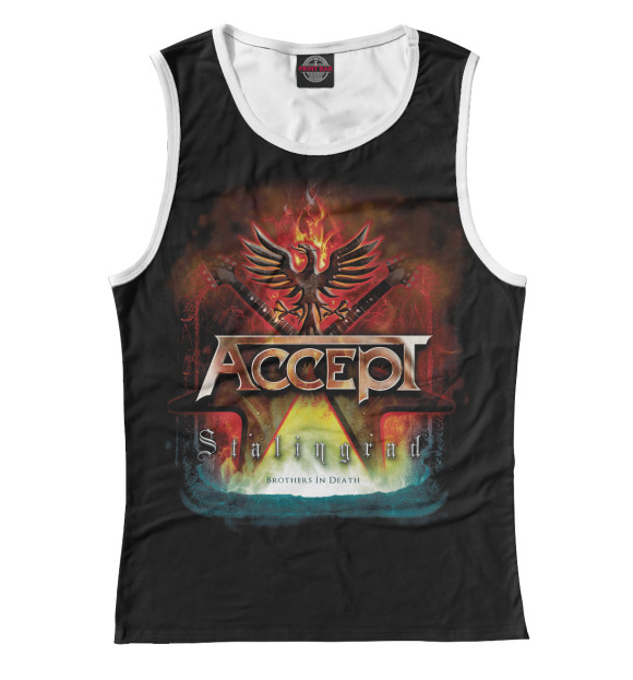 Майка для девочки с изображением Accept цвета Белый