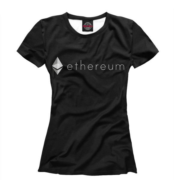 Женская футболка с изображением Ethereum цвета Белый