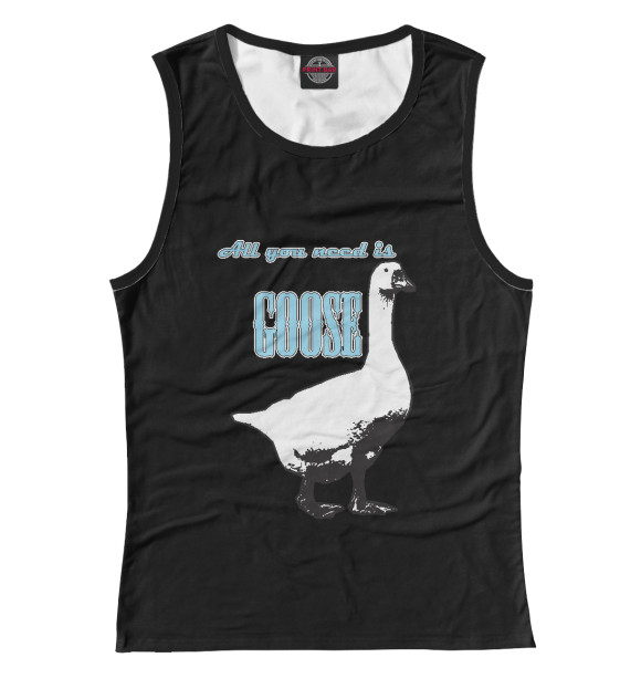 Майка для девочки с изображением All you need is goose цвета Белый