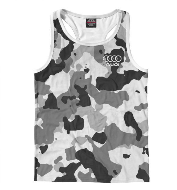 Мужская майка-борцовка с изображением Audi цвета Белый