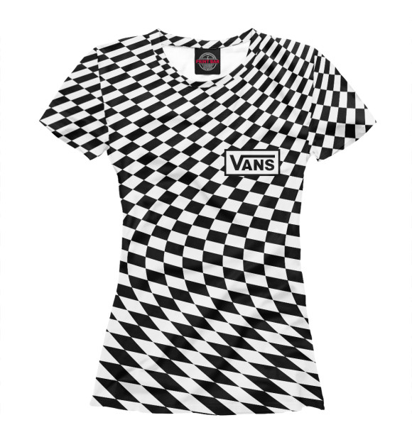 Женская футболка с изображением VANS Abstract цвета Белый