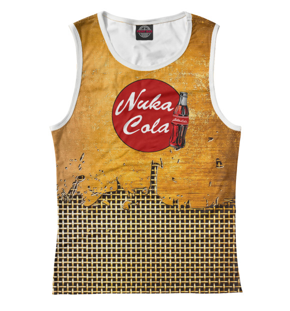Майка для девочки с изображением Nuka-Cola Red цвета Белый
