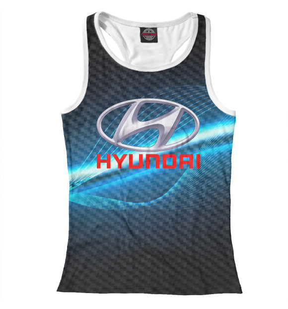 Женская майка-борцовка с изображением HYUNDAI SPORT цвета Белый