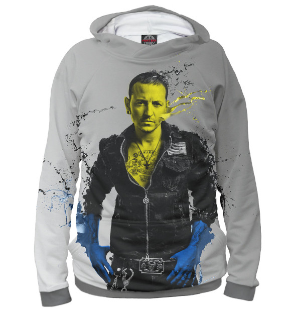 Женское худи с изображением Честер Беннингтон цвета Белый