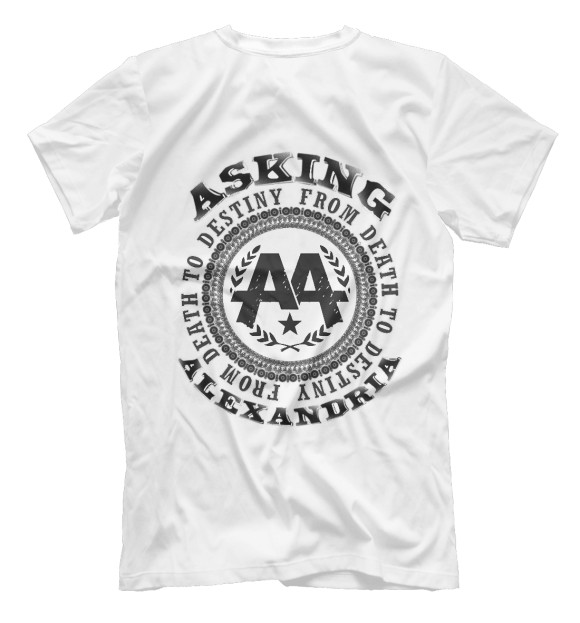 Мужская футболка с изображением Asking Alexandria цвета Белый