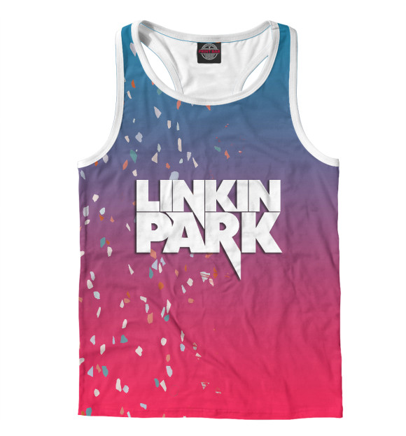 Мужская майка-борцовка с изображением Linkin Park цвета Белый