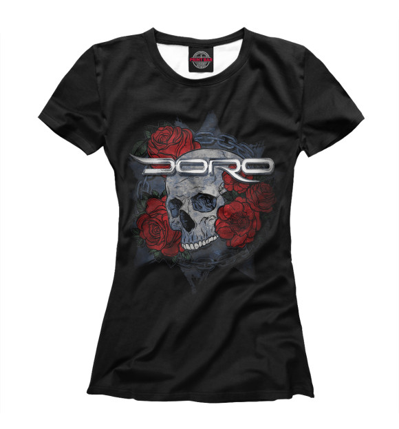 Женская футболка с изображением Doro цвета Белый