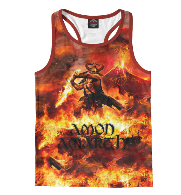 Мужская майка-борцовка с изображением Amon Amarth цвета Белый