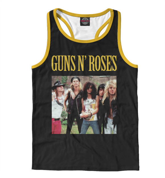 Мужская майка-борцовка с изображением Guns N'Roses цвета Белый