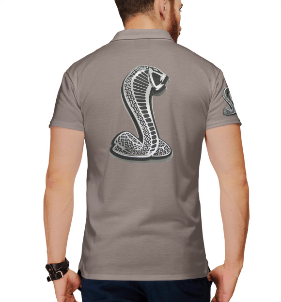 Мужское поло с изображением Shelby цвета Белый