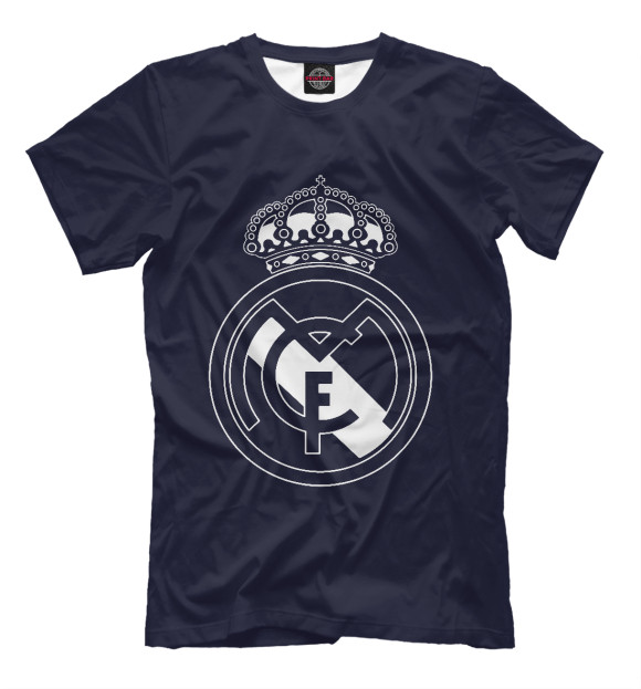 Мужская футболка с притом Real Madrid Classic цвета Белый Мужская футболка с изображением Real Madrid Classic цвета Белый