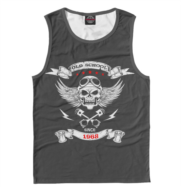 Майка для мальчика с изображением Олдскул 1968 цвета Белый