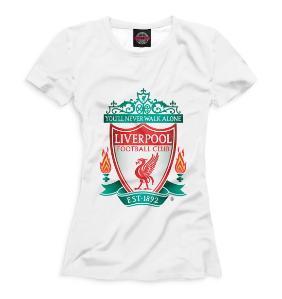 Футболка для девочек с изображением Liverpool цвета Белый