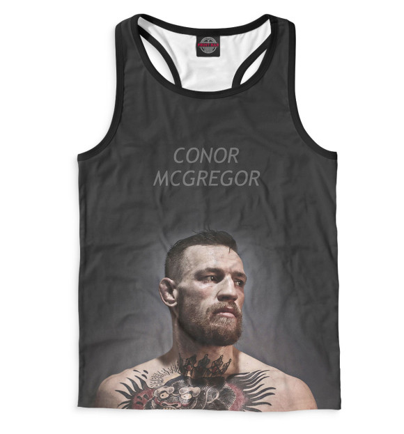 Мужская майка-борцовка с изображением Конор МакГрегор цвета Белый