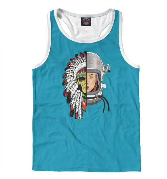 Мужская майка-борцовка с изображением Эпохи цвета Белый