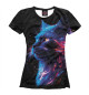Женская футболка Огненный кот