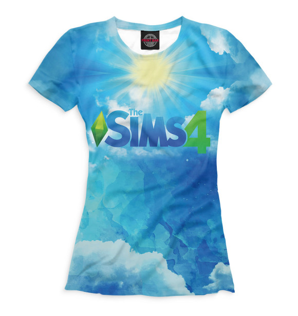 Футболка для девочек с изображением The Sims цвета Белый