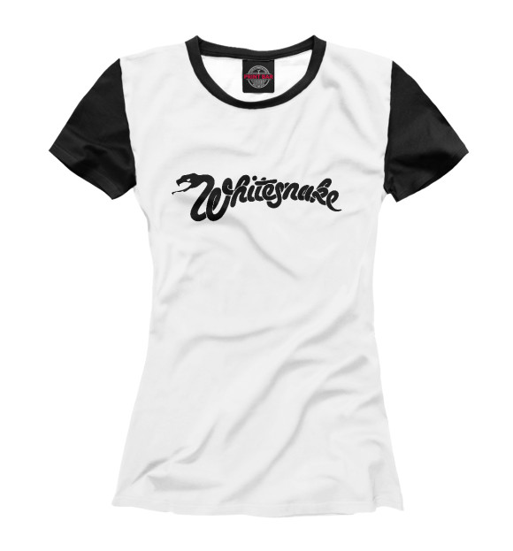 Футболка для девочек с изображением Whitesnake цвета Белый
