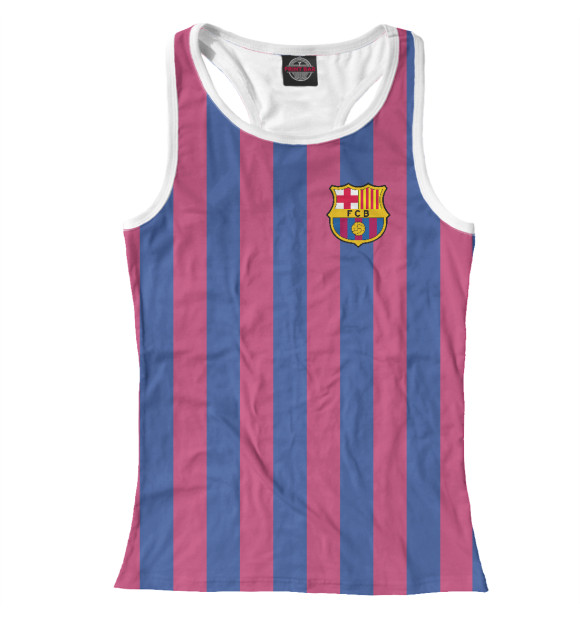 Женская майка-борцовка с изображением FC Barcelona MESSI 10 цвета Белый