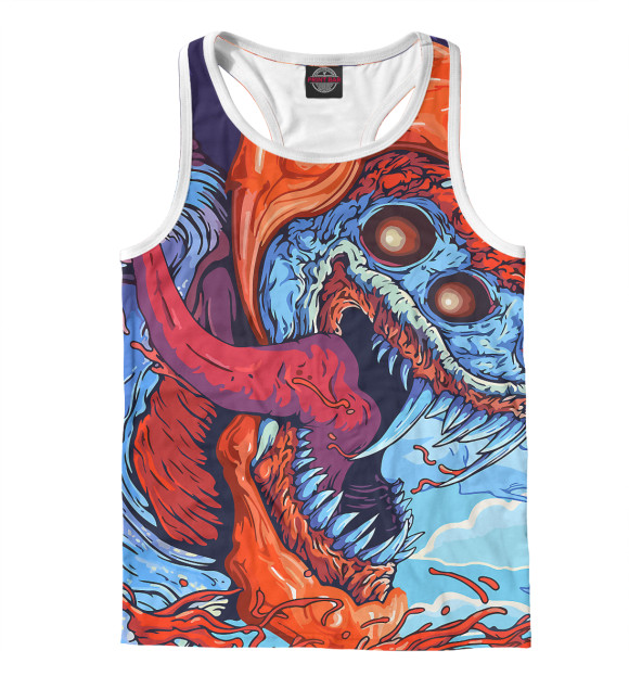 Мужская майка-борцовка с изображением CS GO-скоростной зверь цвета Белый