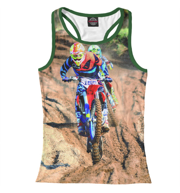 Женская майка-борцовка с изображением Finish цвета Белый