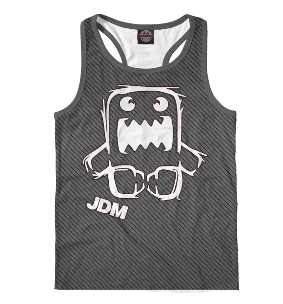 Мужская майка-борцовка с изображением JDM цвета Белый