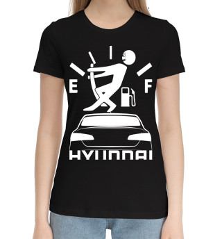 Хлопковая футболка для девочек HYUNDAI