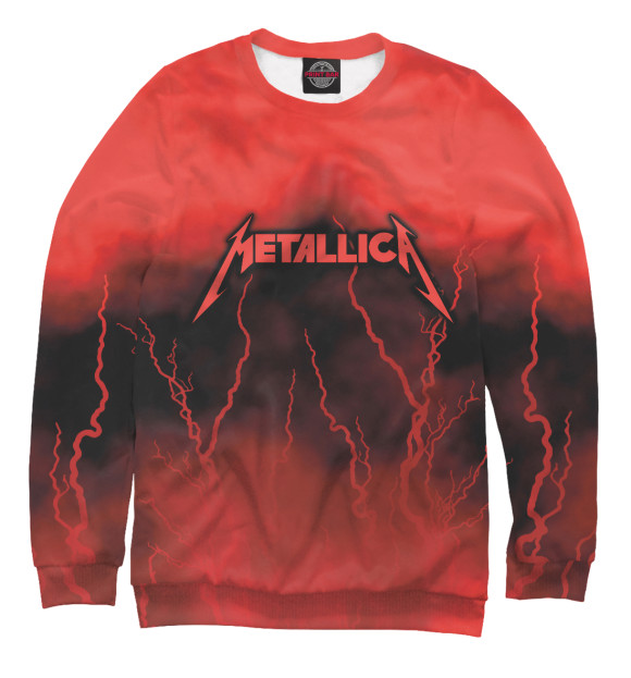 Свитшот для девочек с изображением Metallica цвета Белый