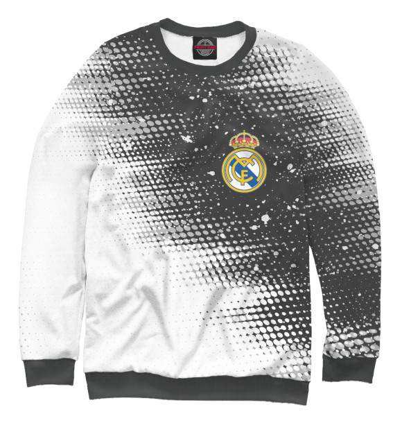 Женский свитшот с изображением Real Madrid цвета Белый