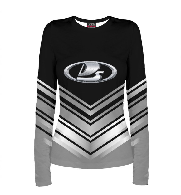 Женский лонгслив с изображением LADA цвета Белый