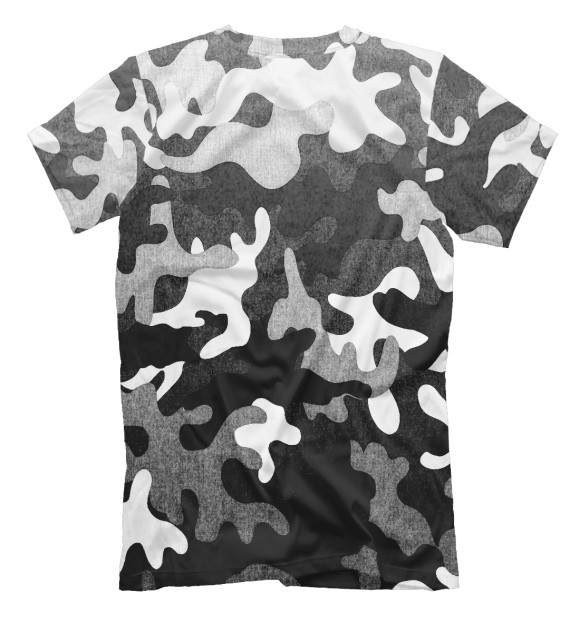 Мужская футболка с изображением Камуфляжная текстура цвета Белый