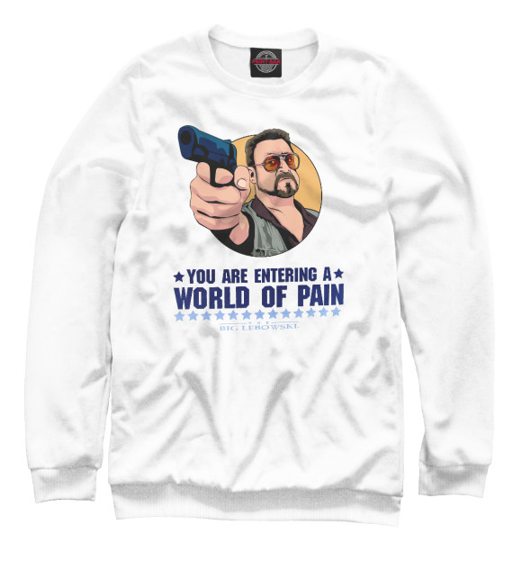 Свитшот для девочек с изображением The Big Lebowski цвета Белый