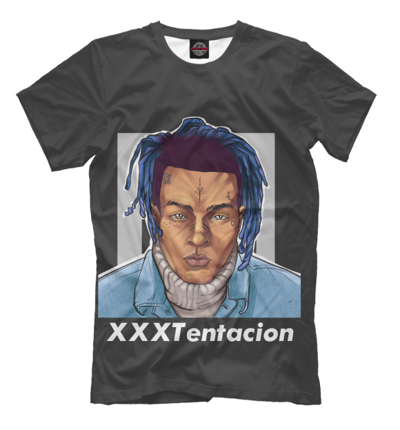 Мужская футболка с изображением XXXTentacion цвета Молочно-белый