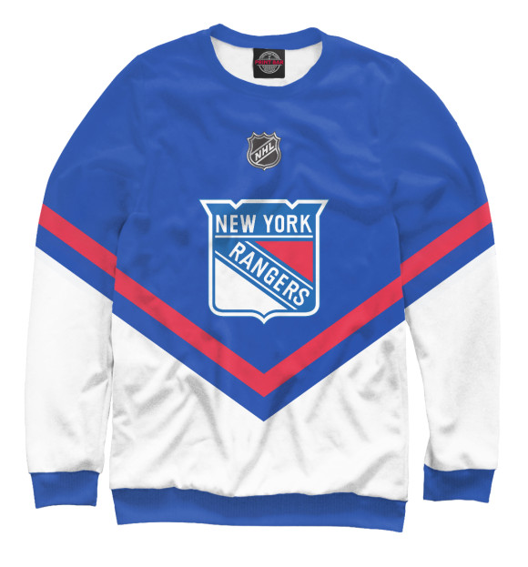 Женский свитшот с изображением New York Rangers цвета Белый