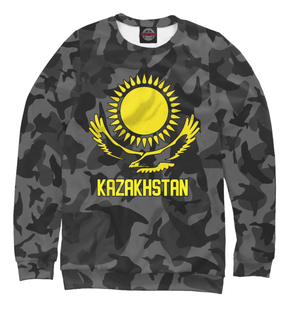 Женский свитшот с изображением Kazakhstan цвета Белый
