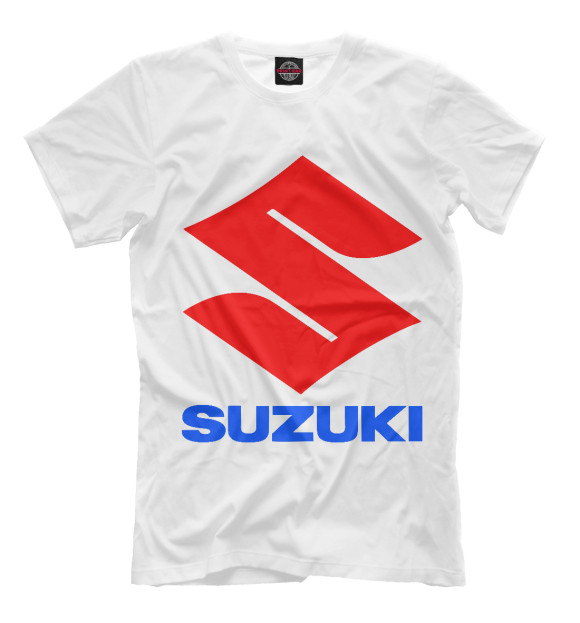 Мужская футболка с изображением Suzuki цвета Молочно-белый