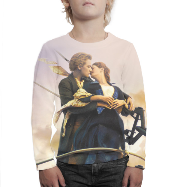 Свитшот для мальчиков с изображением Титаник цвета Белый