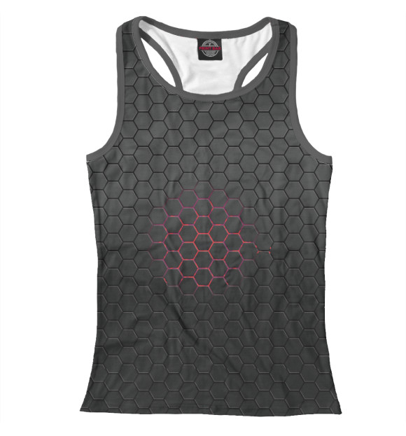 Женская майка-борцовка с изображением Red Honeycomb цвета Белый