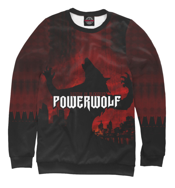 Женский свитшот с изображением Powerwolf цвета Белый