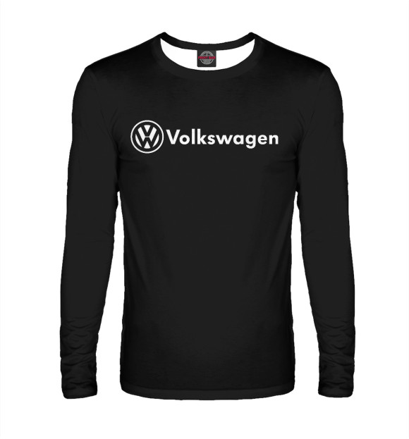 Мужской лонгслив с изображением Volkswagen цвета Белый